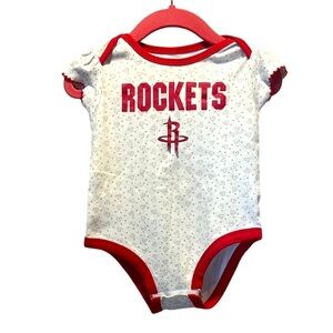 Houston Rockets Baby Girl’ Onesie Basketball Size 18 Months
